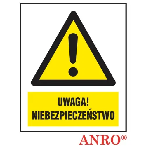Znak ostrzegawczy dla materiałów niebezpiecznych „Uwaga! Niebezpieczeństwo”.220 x 300 Z-156CH